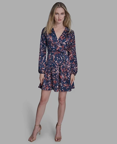 Bcbg Women's V-Neck Floral Shift Dress