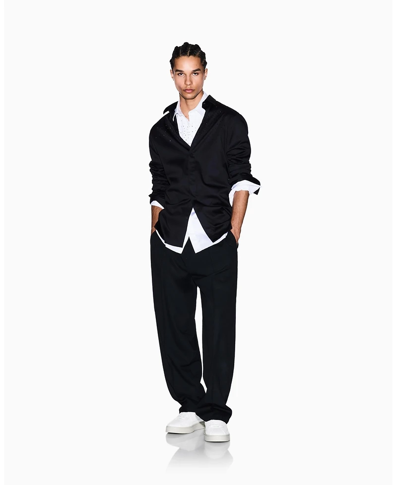 A|X Armani Exchange Men's Night Lab Embellished Woven Shirt