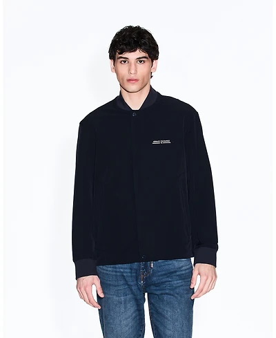 A|X Armani Exchange Men's Nylon Graphic Bomber Jacket