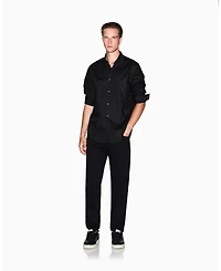 A|X Armani Exchange Men's Regular-Fit Cotton Jacquard Allover Logo Shirt