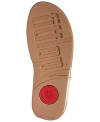 FitFlop Women's Lulu Glitz-Bow Leather Toe-Post Sandals