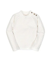 Hope & Henry Girls Organic Long Sleeve Mock Neck Knit Top