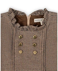 Hope & Henry Big Girls Organic Ruffle Collar Pintuck Drop Waist Dress