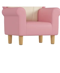 Jujabu Pink Upholstered Kids Sofa Princess Armchair for Children