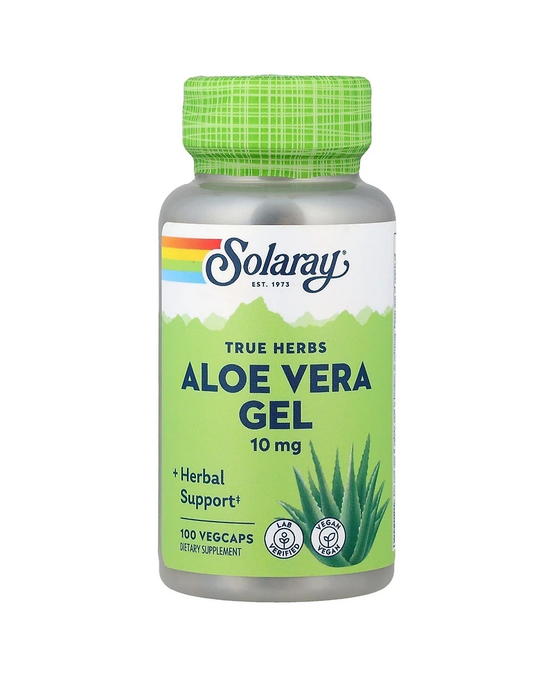 Solaray True Herbs Aloe Vera Gel - 100 VegCaps