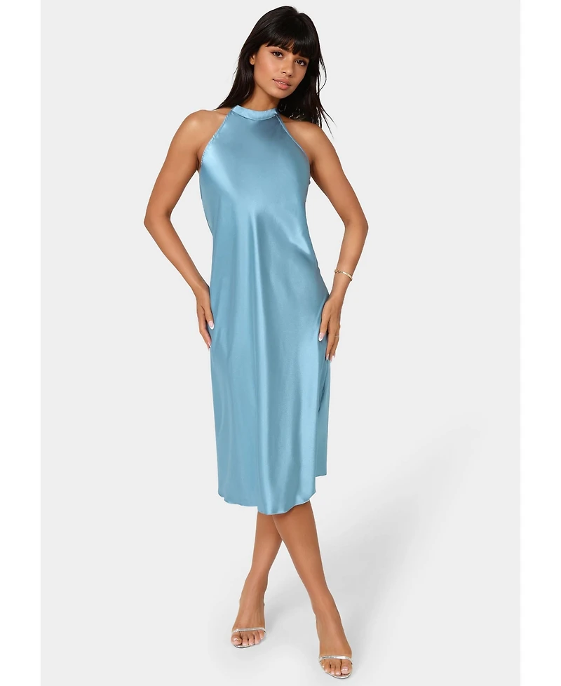 Bebe Women's Satin Halter Dress