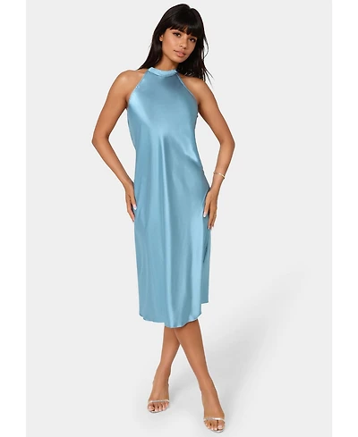 Bebe Women's Satin Halter Dress