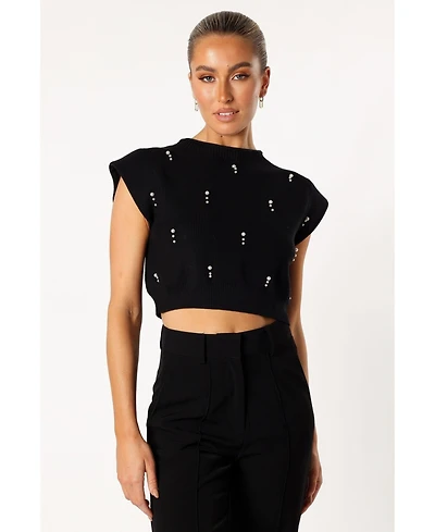 Petal and Pup Women's Malani Beaded Top - Black