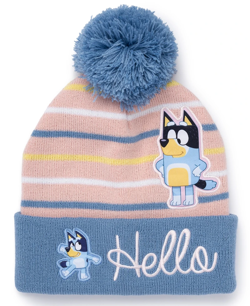 Bluey Toddler Girls 2-Piece Bluey Beanie and Mitten Set