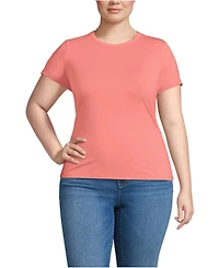 Lands' End Plus Short Sleeve Cooling Crew Neck T-Shirt