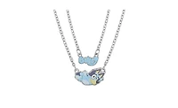 Bluey Double Layer Pendant Necklace with Bluey Nameplate and Character Charm