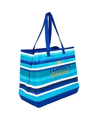Tommy Bahama Water-Repellent Tote with Pouch – Ocean Stripe Print