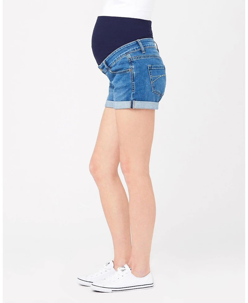 Ripe Maternity Maternity Blue Denim Shorty Shorts