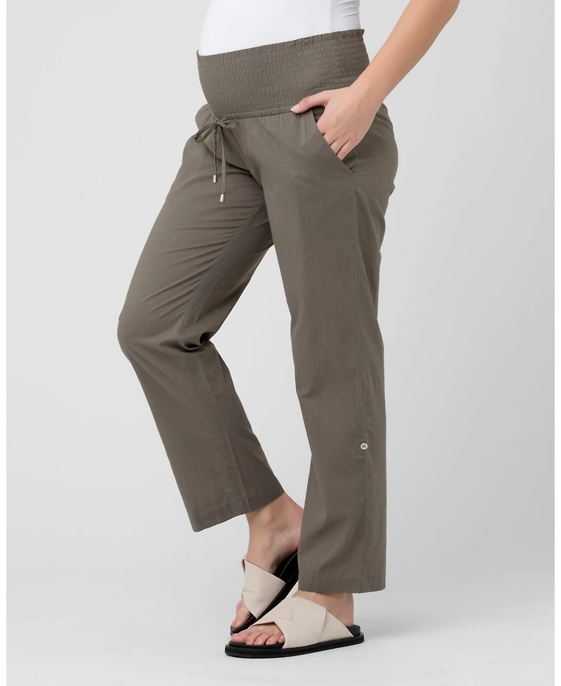 Ripe Maternity Maternity Comfortable Philly Cotton Pants in Moss Style
