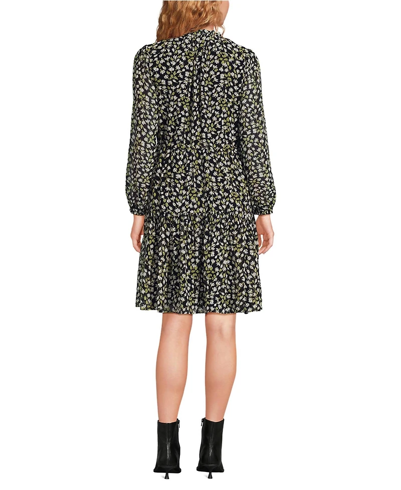 Lands' End Women's Chiffon Above the Knee Adjustable Dress