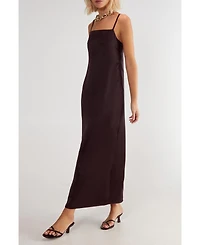 Nasty Gal Women's Satin Square Neck Maxi Slip Dress