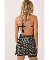 Nasty Gal Women's Hand Embellished Beaded Mini Dress