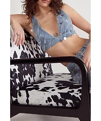 Nasty Gal Women's Bead Embellished Denim Bralet