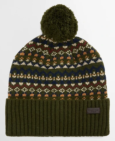 Barbour Men's Marlow Fair Isle Pom Beanie Hat