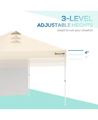 Outsunny 10' Pop-Up Foldable Gazebo with Roller Bag Sidewall
