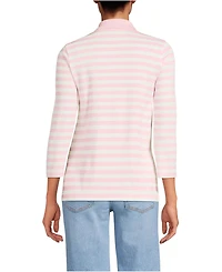 Lands' End Women's Tall 3/4 Sleeve Supima Cotton Polo Shirt