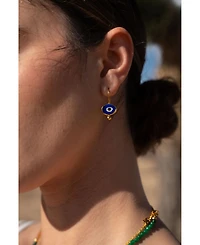 Ottoman Hands Alara Evil Eye Drop Earrings
