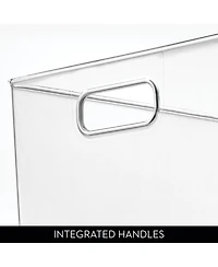 iDesign Plastic Storage Bin with Handles - Clear