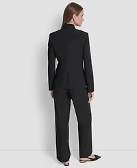 Dkny Women's Mandarin Collar Open Front Blazer