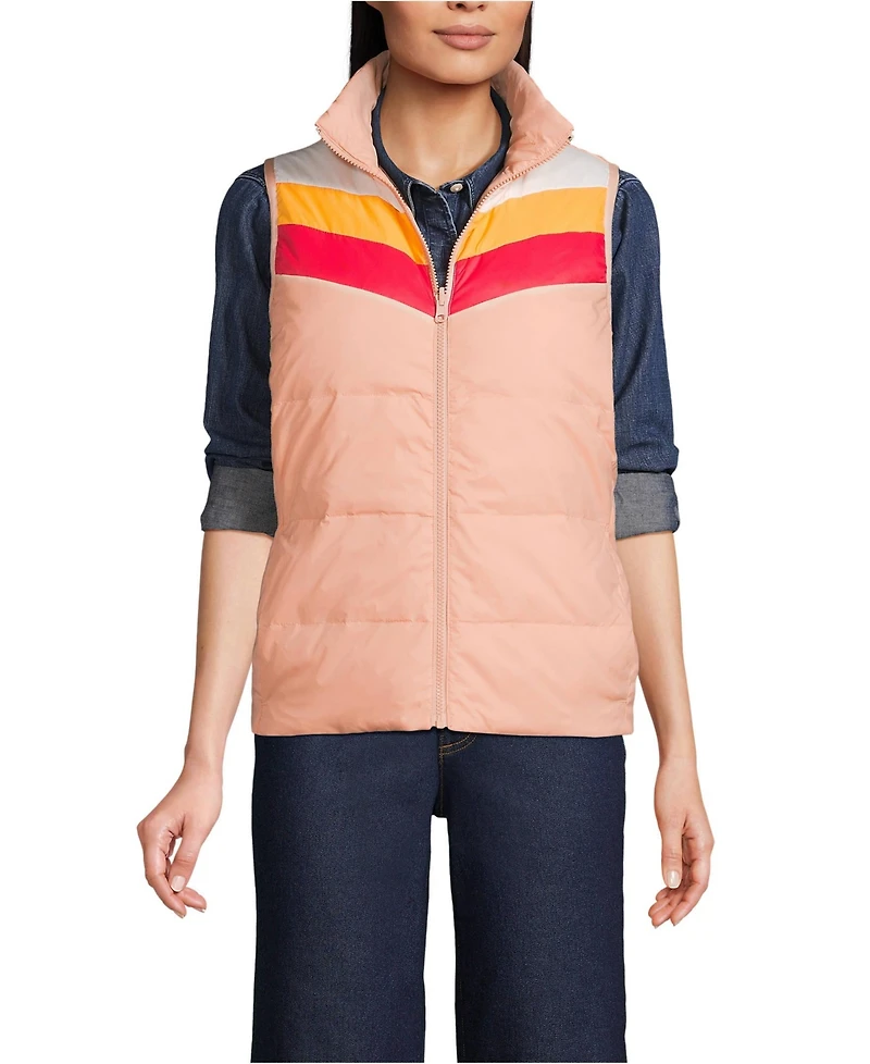 Lands' End Women's Wanderweight Reversible Packable Down Vest