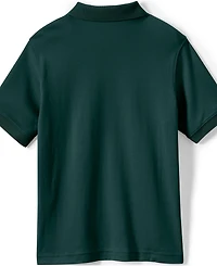 Lands' End Big Boys Husky Short Sleeve Interlock Polo Shirt
