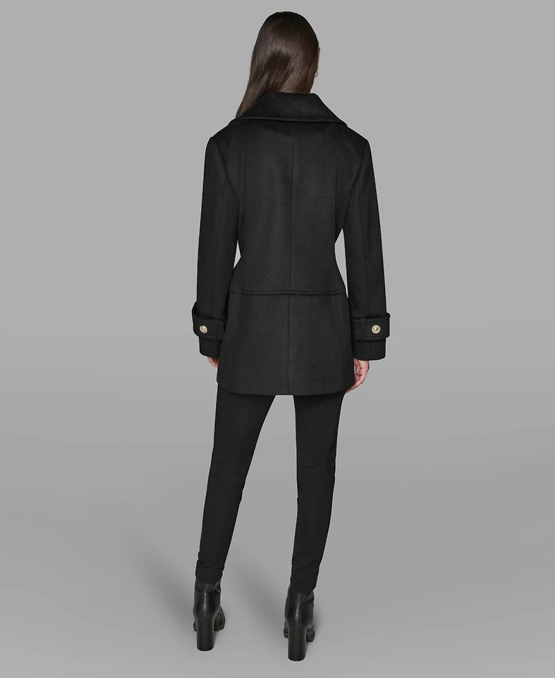 Karl Lagerfeld Paris Women's Dropped Waist Peacoat
