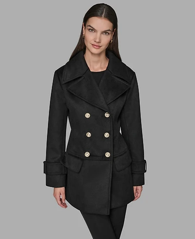 Karl Lagerfeld Paris Women's Dropped Waist Peacoat