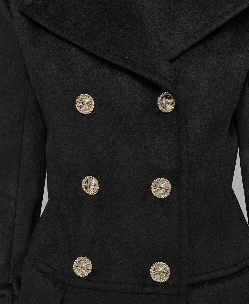 Karl Lagerfeld Paris Women's Dropped Waist Peacoat