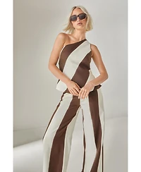 Nasty Gal Women's Stripe Tailored Wide Leg Pants