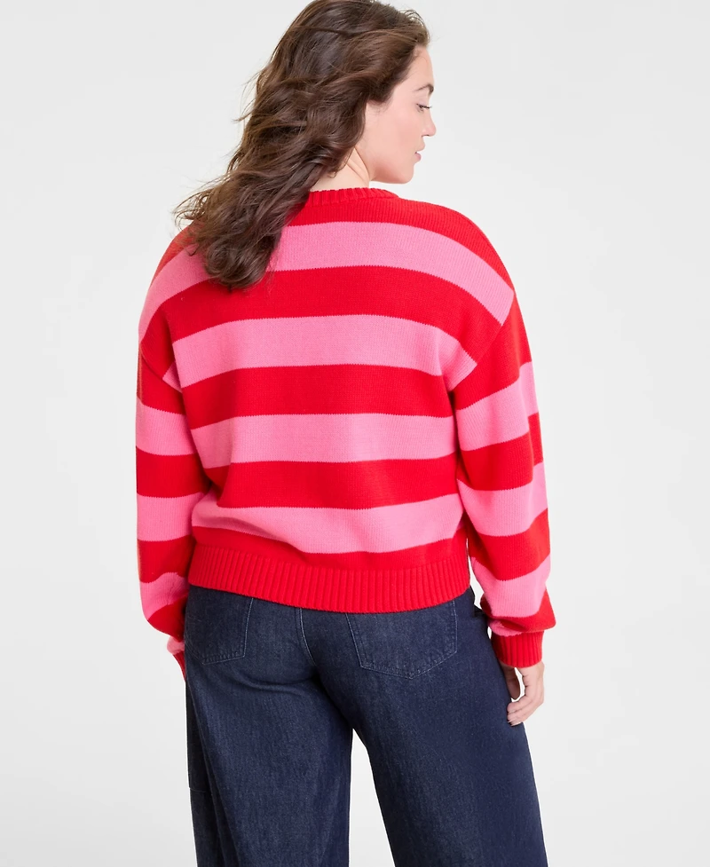Disney | Macy's Women's Minnie Mouse Crewneck Sweater, Exclusive