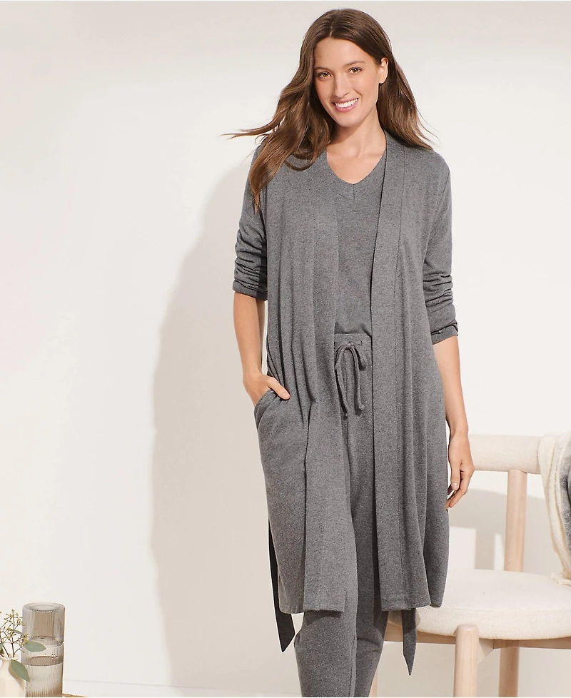 Lands' End Women's Cashtouch Faux Cashmere Cozy Robe