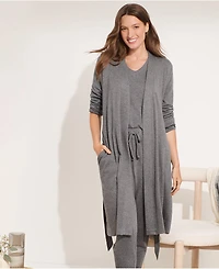 Lands' End Women's Cashtouch Faux Cashmere Cozy Robe