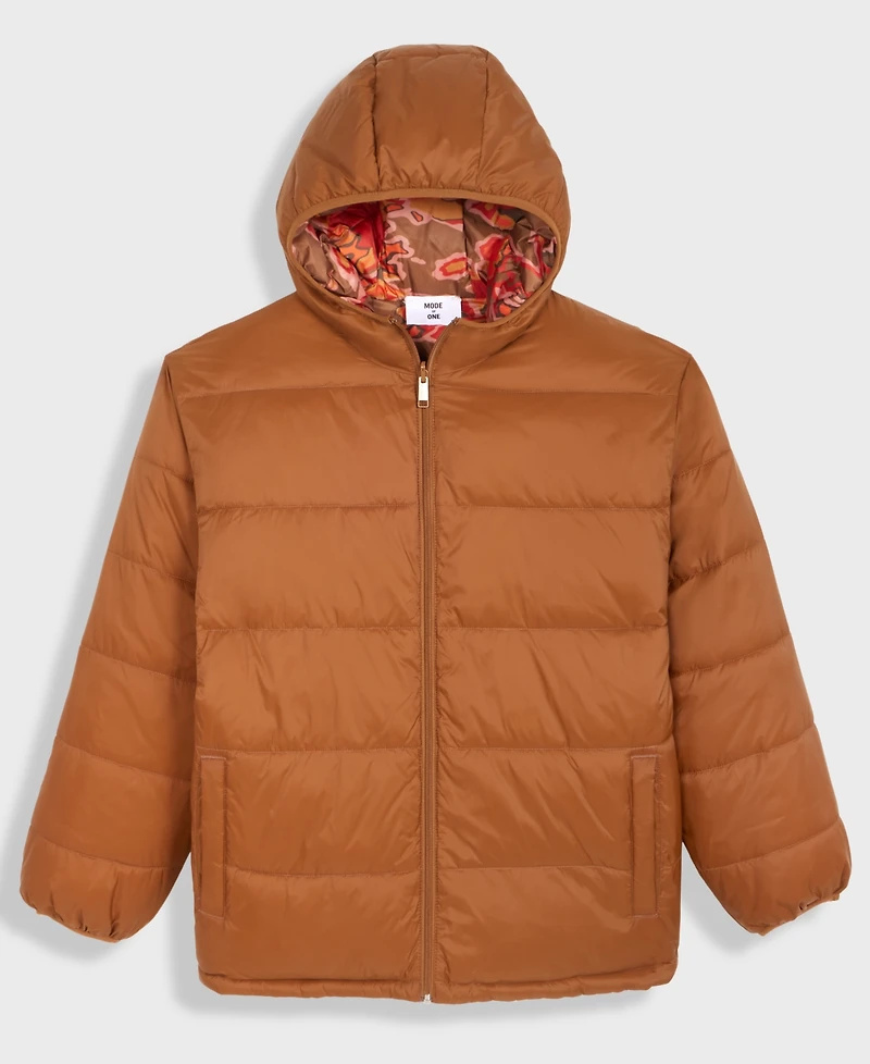 Mode of One Men's Reversible Hooded Puffer Jacket, Macy's Exclusive