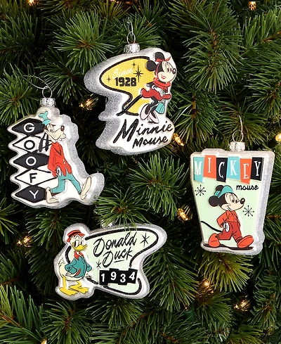 Disney | Macy's Mickey & Friends Ornaments, Set of 4, Macy's Exclusive