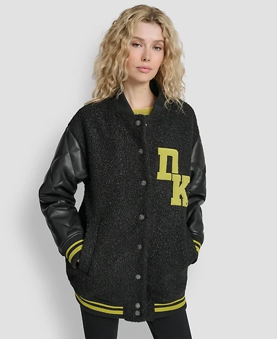 Dkny Women's Long Sleeve Button Front Jacket