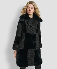 Dkny Women's Patch Mix Long Sleeve Jacket