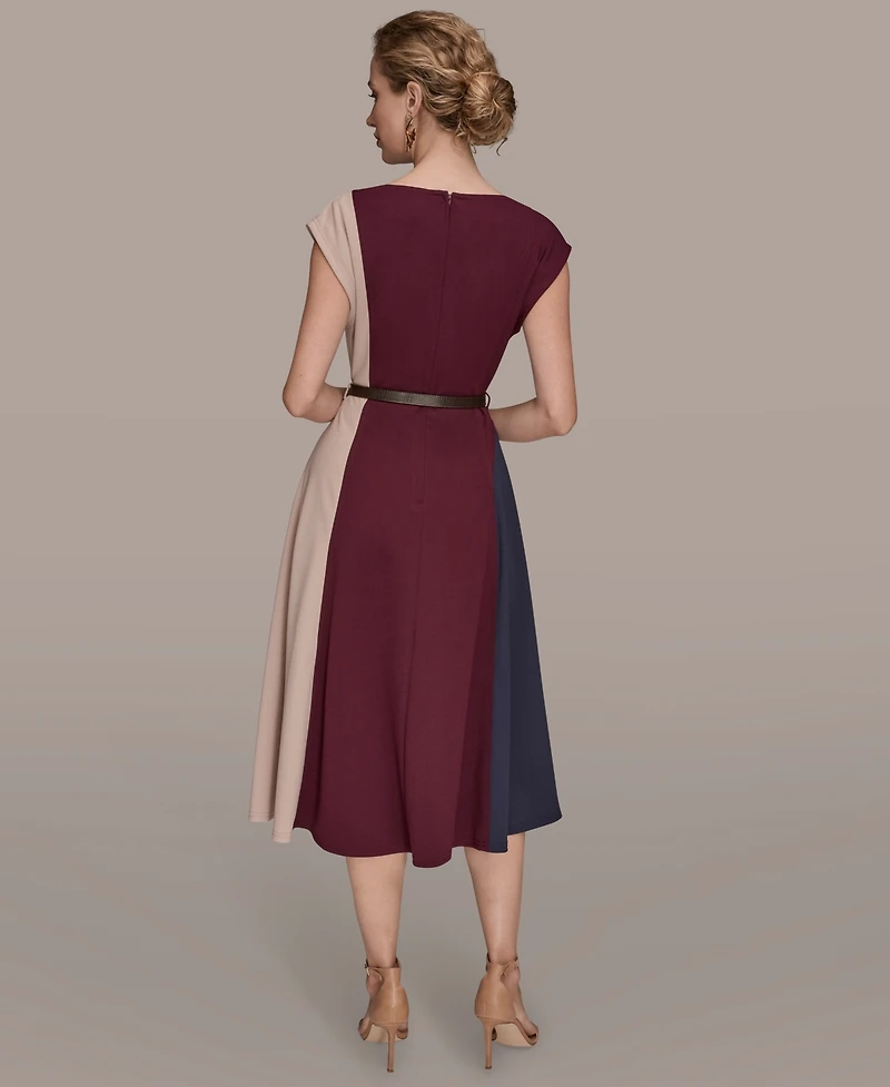 Donna Karan New York Petite Colorblock Midi Dress