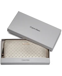 Calvin Klein Women's Moon Signature Embossed Boxed Wallet