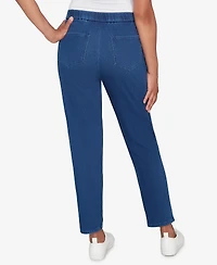 Alfred Dunner Sunset Canyon Denim Knit Short Length Split Hem Jeans