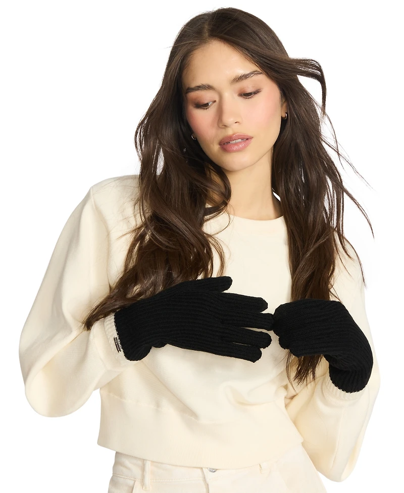 Steve Madden Women's Knit Tipped Gloves
