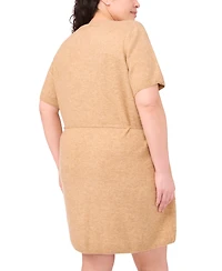 Msk Plus Short Sleeve Knit Sweater Dress