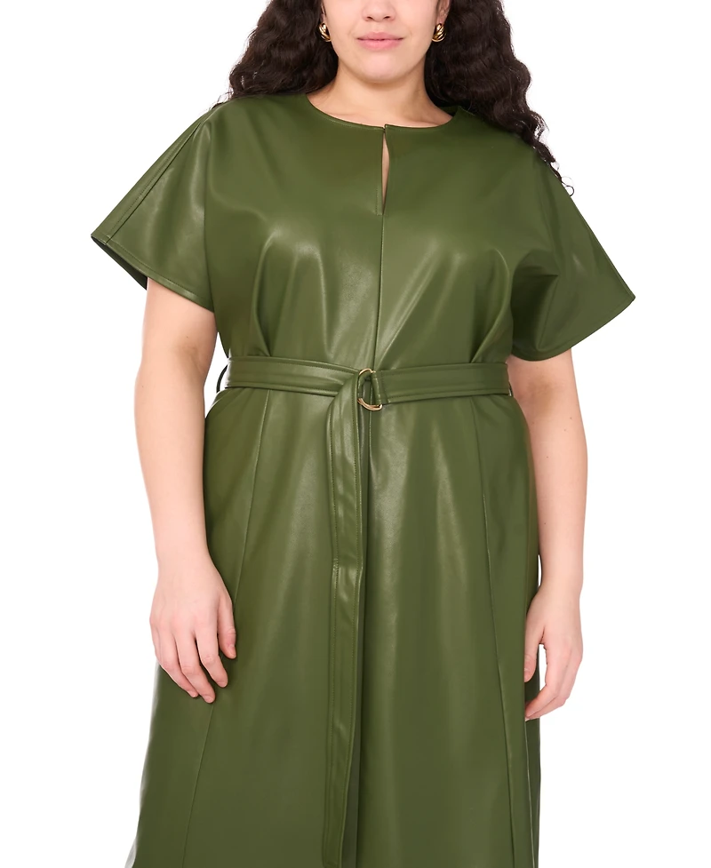 Msk Plus Dolman Sleeve Belted Midi Dress