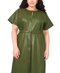 Msk Plus Dolman Sleeve Belted Midi Dress