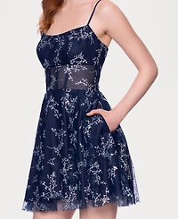 Blondie Nites Juniors' Scoop Neck Party Dress