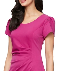 Sl Fashions Women's Scoop Neck Sheath Dress